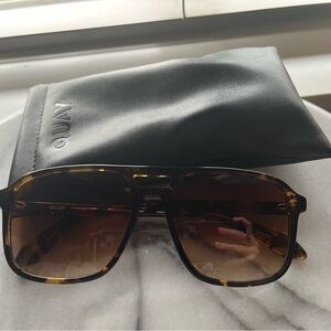 Quay Australia Men's Tortoise Sunglasses with Black Case